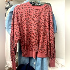 Anthropologie cropped crewneck size small